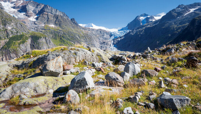 Tirftgletscher Gletscher auf dem Berg im Sommer